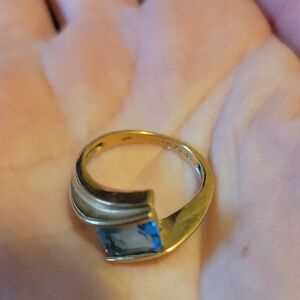 Gold Ring W/ Blue Stone